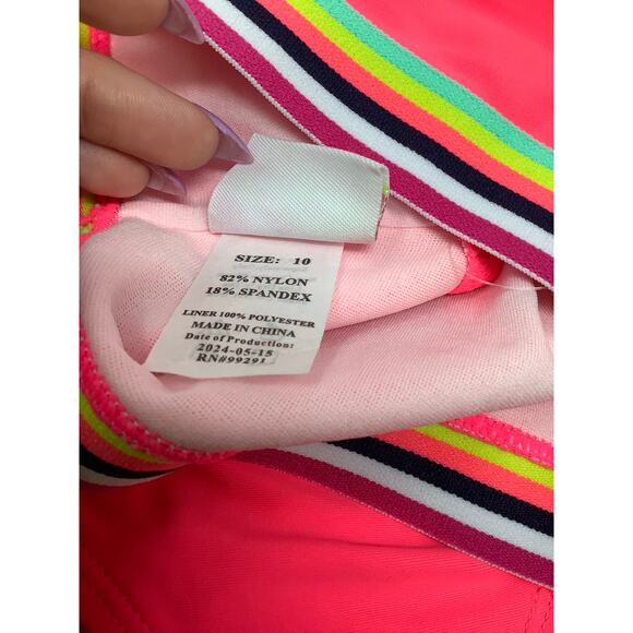 Kanu Surf Girl's 10 Tanya UPF 50+ Hot Pink Beach Sport Bikini Swimsuit G25-25 - Picture 10 of 12